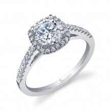 0.41tw Semi-Mount Engagement Ring With 6X5 Cushion Head - sy590