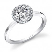 0.14tw Semi-Mount Engagement Ring With 3/4tw Round Head - sy293 rd