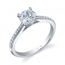 0.13tw Semi-Mount Engagement Ring With 1ct Round Head - sy821